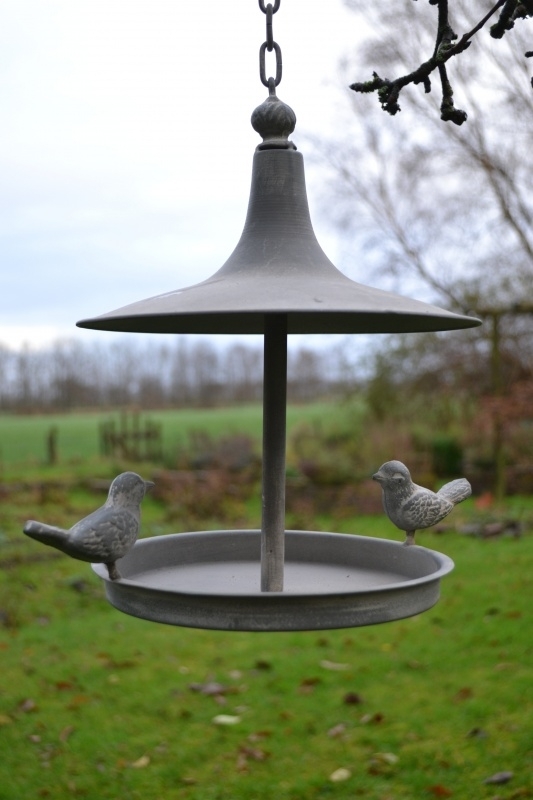 Infecteren oneerlijk speelgoed Superleuk vogelvoederhuisje (grijs metaal, hangend) | Voor vogels | TuinSier