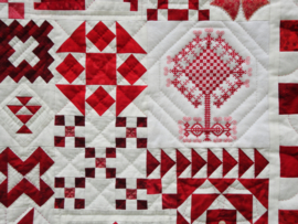 Red and white quilt sampler - 10 lessen