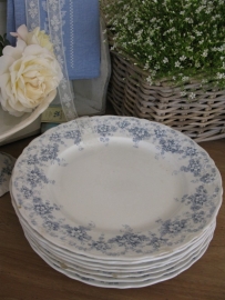 Diner borden blauwe bloemetjes   S126