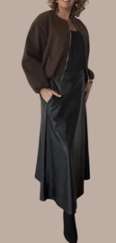 Rok Leather look || A-Model || Zwart