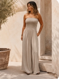 Azzurro Nude strapless Jumpsuit viscose - one size