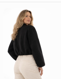 Bomberjack || zachte stof || Zwart