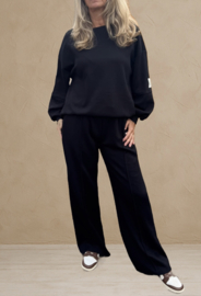 Comfy set 2-delig || Ballonmouw || Zwart