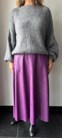 Rok leather look || Azzurro || Prugna