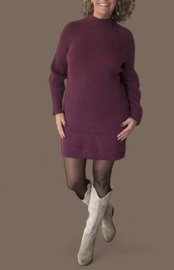 Gebreide jurk || kort model || Bordeaux || Yess-Style