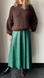 Leather look Rok || Azzuro || flessen groen