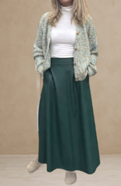 Rok leather look || Azzurro Amsterdam || Donkergroen