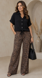 Jeans Leopard  Azzurro mode || Donker Bruin || 8061
