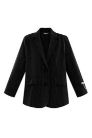 Blazer krijtstreep || Gimme || zwart || yess-style