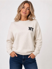 New York trui || Beige -Bruin | Yess-style