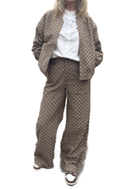 Azzurro Broek || Print bruin || look -Yess-style