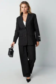 Blazer krijtstreep || Gimme || zwart || yess-style