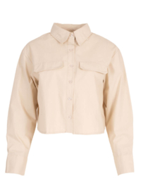 Cropped blouse van Azzurro || Beige || Yess-style