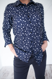 Blouse stars blauw