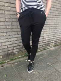 Travel stof broek Angelle Milan zwart