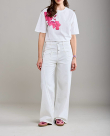 Toxik 3 Jeans || Wide leg || Wit || Double braced