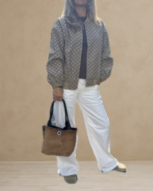 Bomber / Vest Azzurro || Bruin print || Yess-style