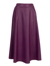 Rok leather look || Azzurro || Prugna