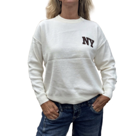 New York trui || Beige -Bruin | Yess-style