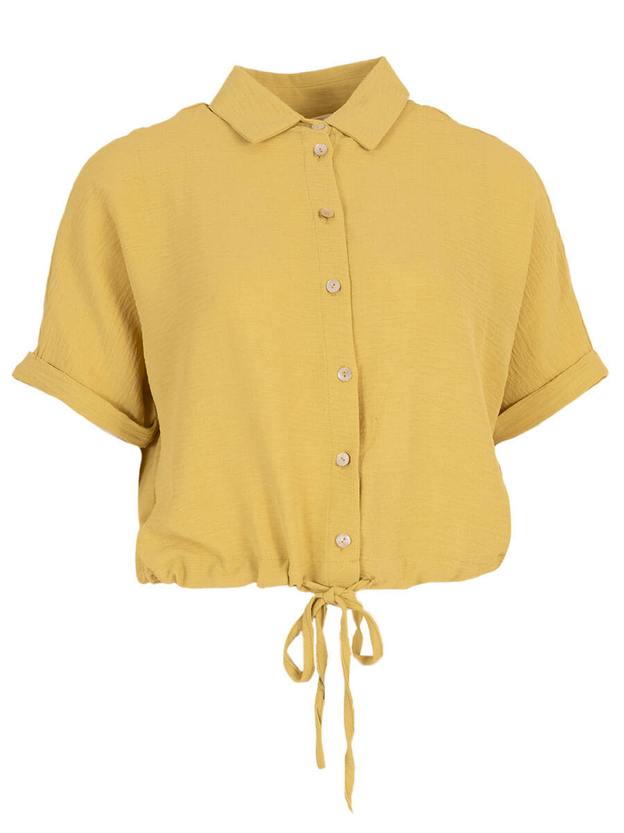 Blouse met strik koord || Azzurro || 93203