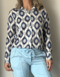 Travel blouse || Blauw print || yess-style