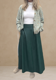 Rok leather look || Azzurro Amsterdam || Donkergroen