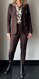 Blazer travelstof || Angelle Milan 1165  || Bruin