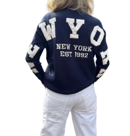 New York trui || Blauw -Beige || Yess-style