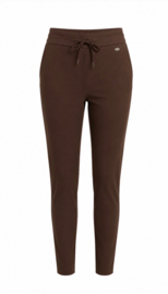 Angelle Milan travelbroek 1501 uni - Chocoladebruin - Dames travelstof broek