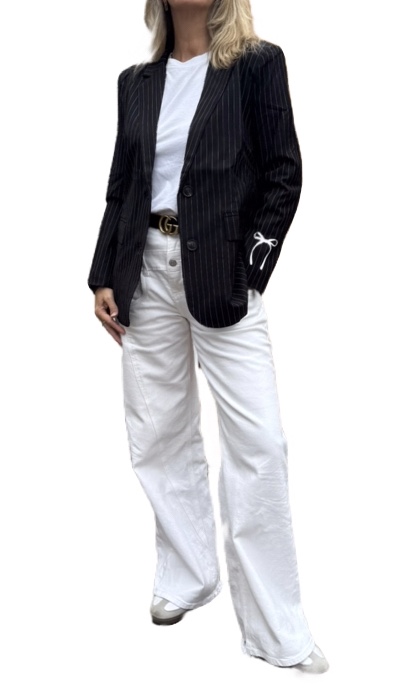 Blazer krijtstreep || Gimme || zwart || yess-style