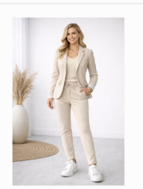 Beige travel broek || 1501 Angelle Milan