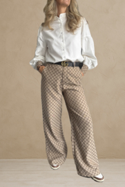 Blouse Azzurro | Wit || yess-style