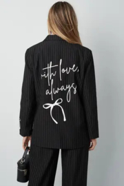 Blazer krijtstreep || Gimme || zwart || yess-style
