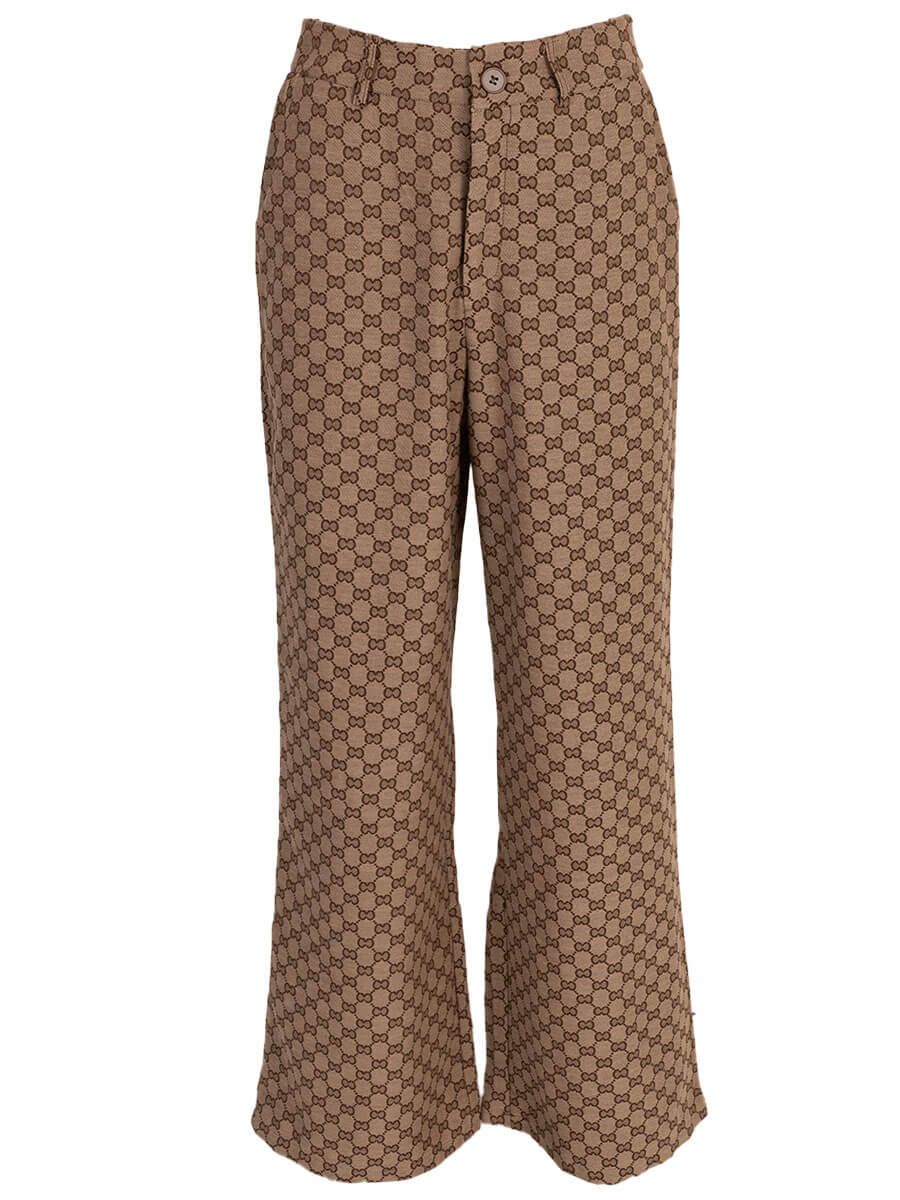 Azzurro Broek || Print bruin || look -Yess-style