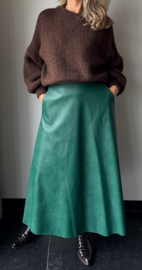 Leather look Rok || Azzuro || flessen groen