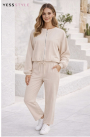 Jacket Azzurro met rits || Beige || Yess-style