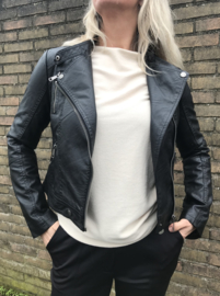 Jacket Faux leather zwart