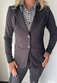 Blazer Travelstof  || Zwart || Angelle Milan