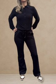 Travelstof broek || Angelle Milan || 1999 || Zwart
