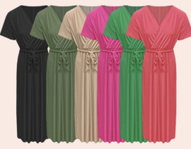 Lange travel jurk || v-hals | Nayyar || 6 kleuren