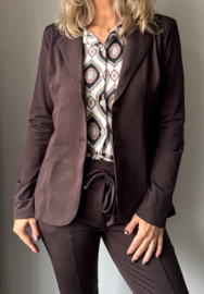 Blazer travelstof || Angelle Milan 1165  || Bruin