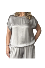 Satijnen top || BoeBou || grijs || yess-style
