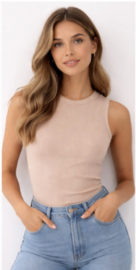 Basic rib top || Azzurro mode || Beige