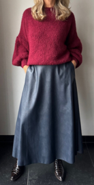 Leather look rok || Azzurro || Blauw