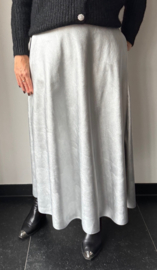 Rok leather  A-lijn || Azzurro | Zilver