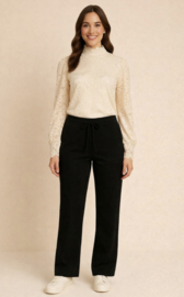 Kanten top van Azzurro mode || Beige || 6629