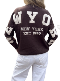 New York trui || Bruin || Yess-style