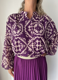 oversized batik blouse paars