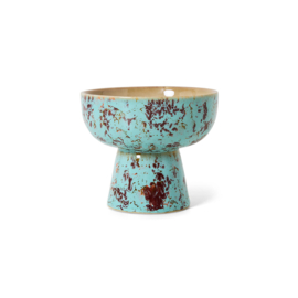 Tapas bowl on base S patina