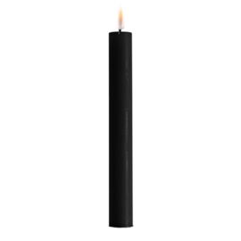 Real flame dinner candles black 2,0 x 24 cm